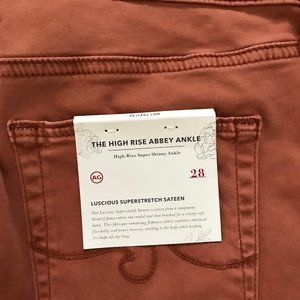 AG Jeans High Rise Abbey Ankle in Orange
